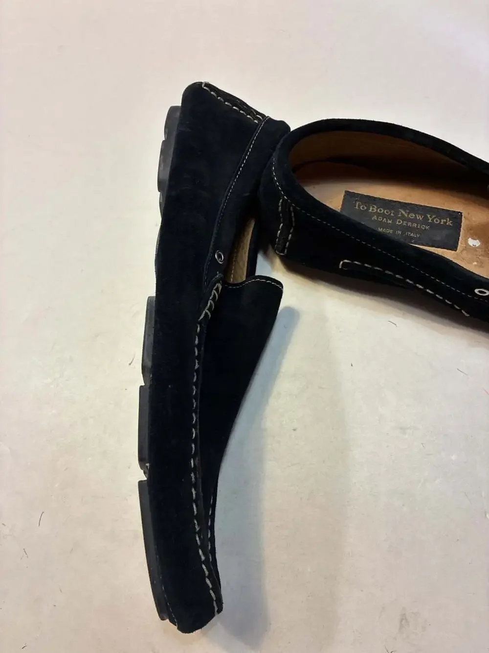 To Boot New York Carson Driver Black Suede Loafers Slip-On Shoes